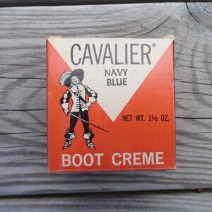 Vintage, CAVALIER Boot Creme, #241 Navy Blue, 1.5 oz, NOS